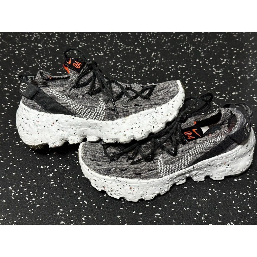 Nike Space Hippie 04 Women's 5.5 Shoes Gray Orange CZ6398-010 Sneakers